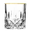 Lorren Home Trends Opera Gold Rim 9 fl. oz. Rocks Glass Set (4-Piece ...