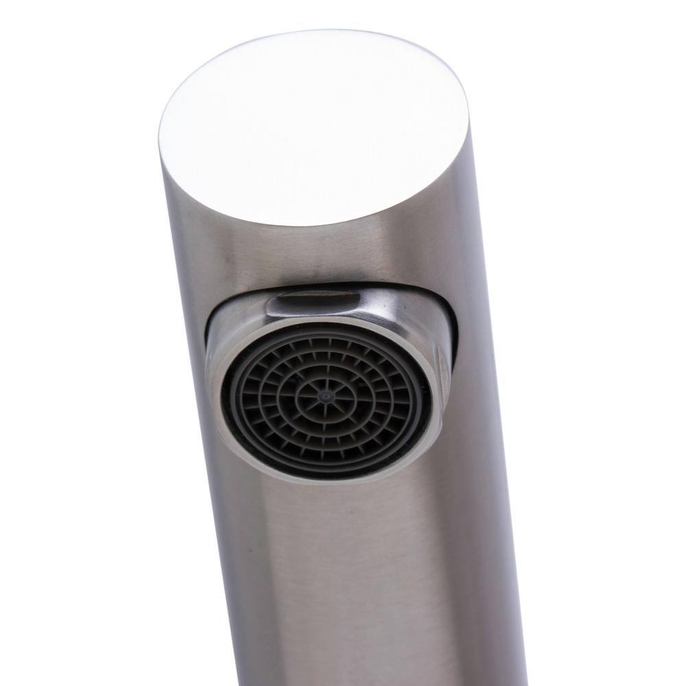 Brushed Stainless Steel Pull-Out Spray Kitchen Faucet