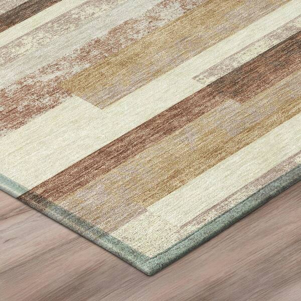 Chantille Machine Washable Indoor/Outdoor Abstract ACN3166 Rust 8 ft. x 10 ft. Area Rug