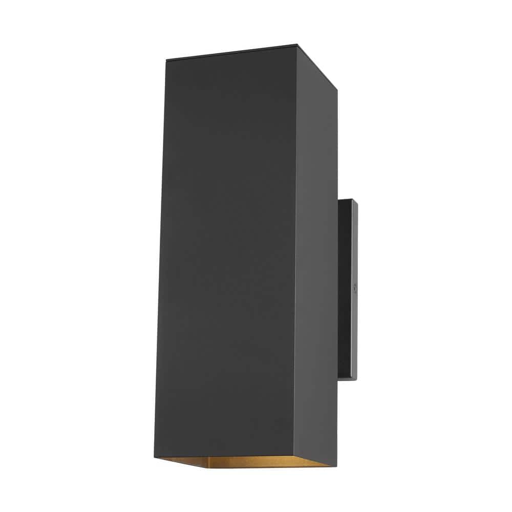 Generation Lighting Pohl Medium 2-Light Black Outdoor Wall Lantern