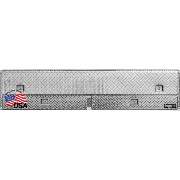 21 x 13 x 96 in. Diamond Tread Aluminum Pick-Up Top Mount Contractor Tool Box with Lower Drawers