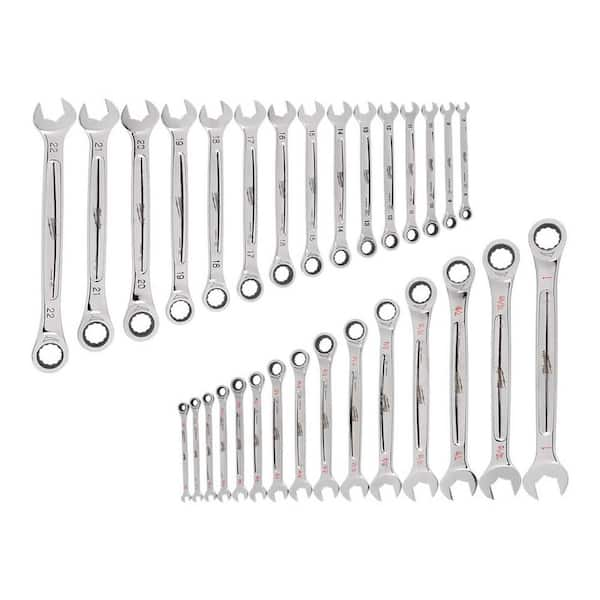 Milwaukee Ratcheting Combination SAE and Metric Wrench Mechanics