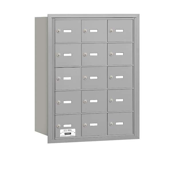 Salsbury Industries Aluminum USPS Access Rear Loading 4B Plus Horizontal Mailbox with 15A Doors