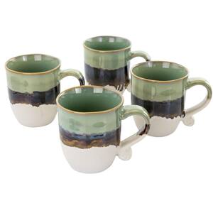 17 oz. Green Stoneware Mug (Set of 4)