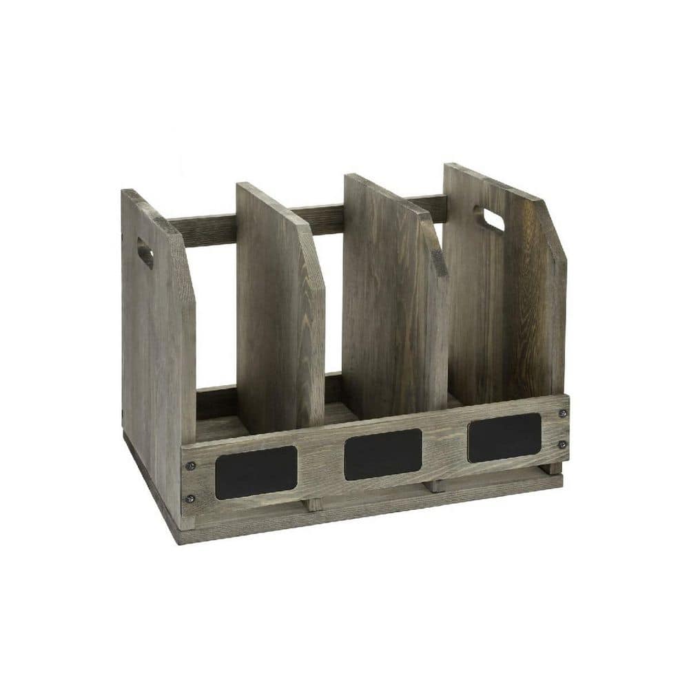 Staples Magazine Racks Gray 14 in x 10 in Wood Freestanding Magazine Rack HD8NV4DGSH - The ...