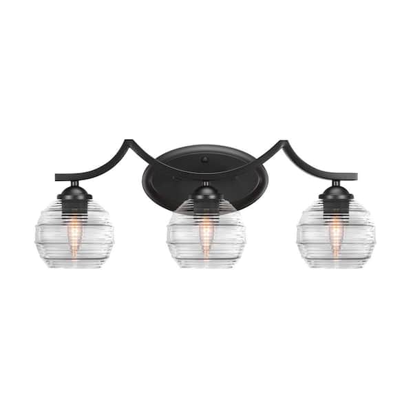 Unbranded Cleveland 23 in. 2-Light Matte Black Vanity Light