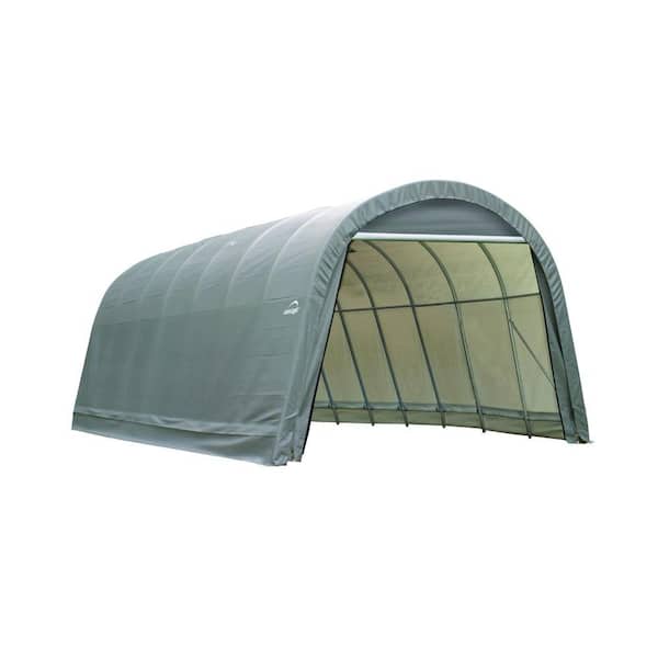 ShelterLogic ShelterCoat 15 ft. x 24 ft. Wind and Snow Rated Garage Round Gray STD