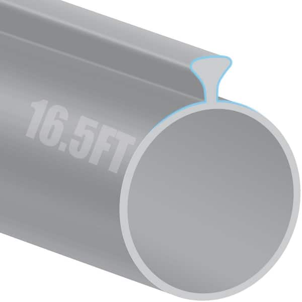 16.5Lx0.2Hx16.5in.ft. Triangle Garage Door Bottom Seal EPDM Rubber Gray Weatherproofing Edging 1-Pack