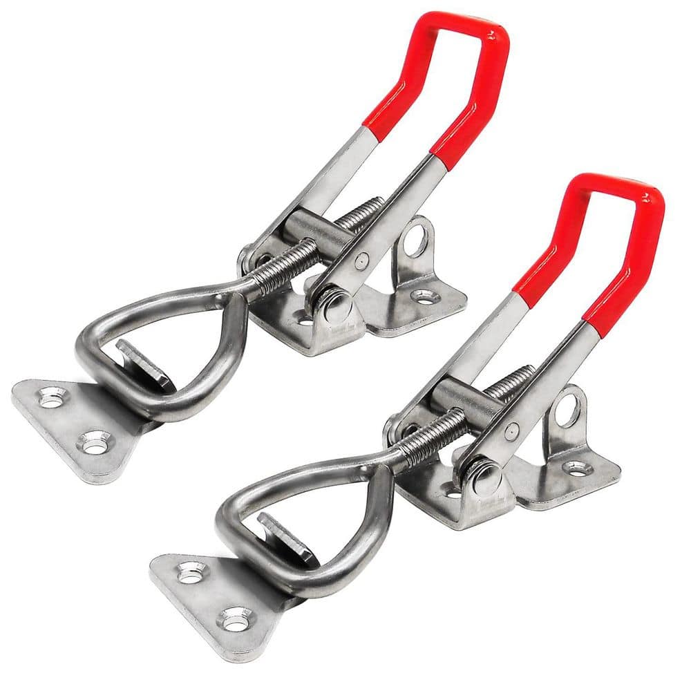 304 Stainless Steel Adjustable Heavy Duty Spring Toggle Latch Clamp Door Catch with Lock Hole 1320Lbs 2-Pack price history on PriceWatchPro