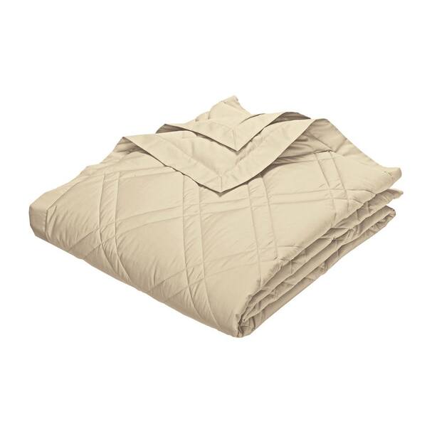 The Company Store Classic Down Alabaster Cotton Queen Quilted Blanket