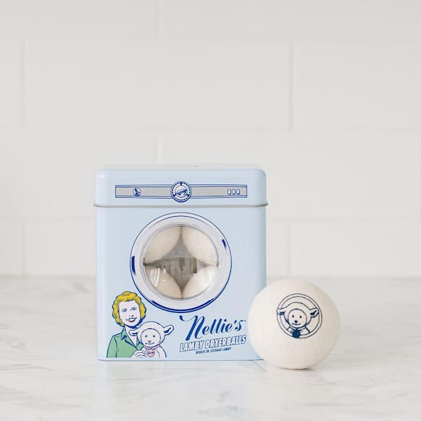 Lamby Wool Laundry Dryer Balls Tin, 4-Pack