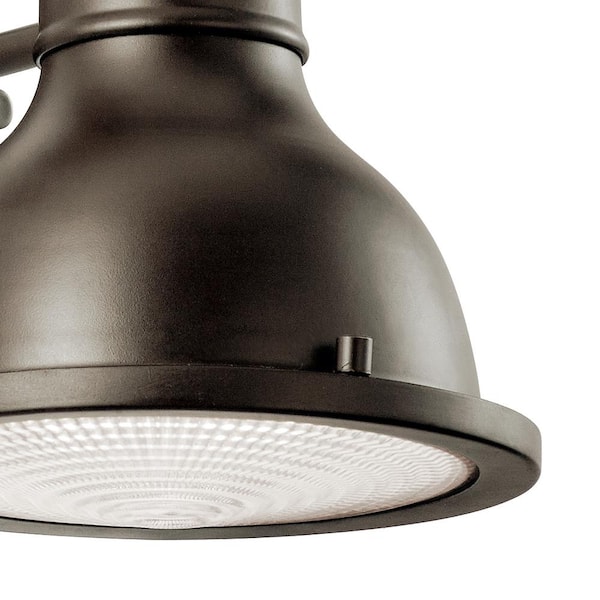 Hatteras Bay 8 in. 1-Light Olde Bronze Outdoor Hardwired Barn Sconce with No Bulbs Included (1-Pack)