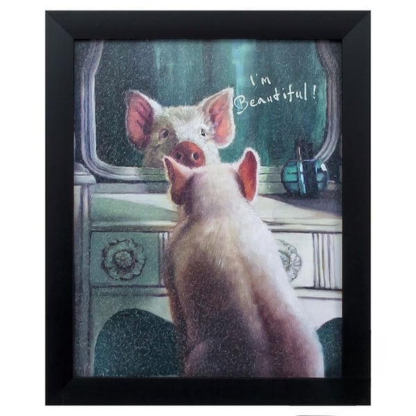 HomeRoots 9 in. x 11 in. Black Frame Affirmation Wall Art 1-Piece