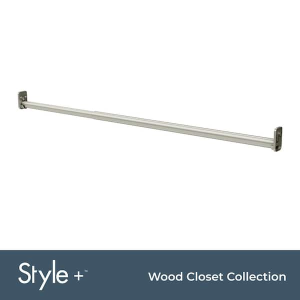 Style+ 26.5 in. Satin Nickel Adjustable Hang Rod