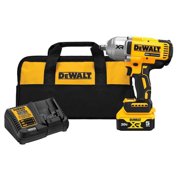 DEWALT 20V MAX Lithium-Ion Cordless 1/2 in. Impact Wrench Kit DCF900P1 -  The Home Depot
