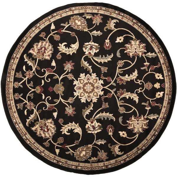 Artistic Weavers Sabin Black 8 Ft X, Black And Gold Round Area Rugs