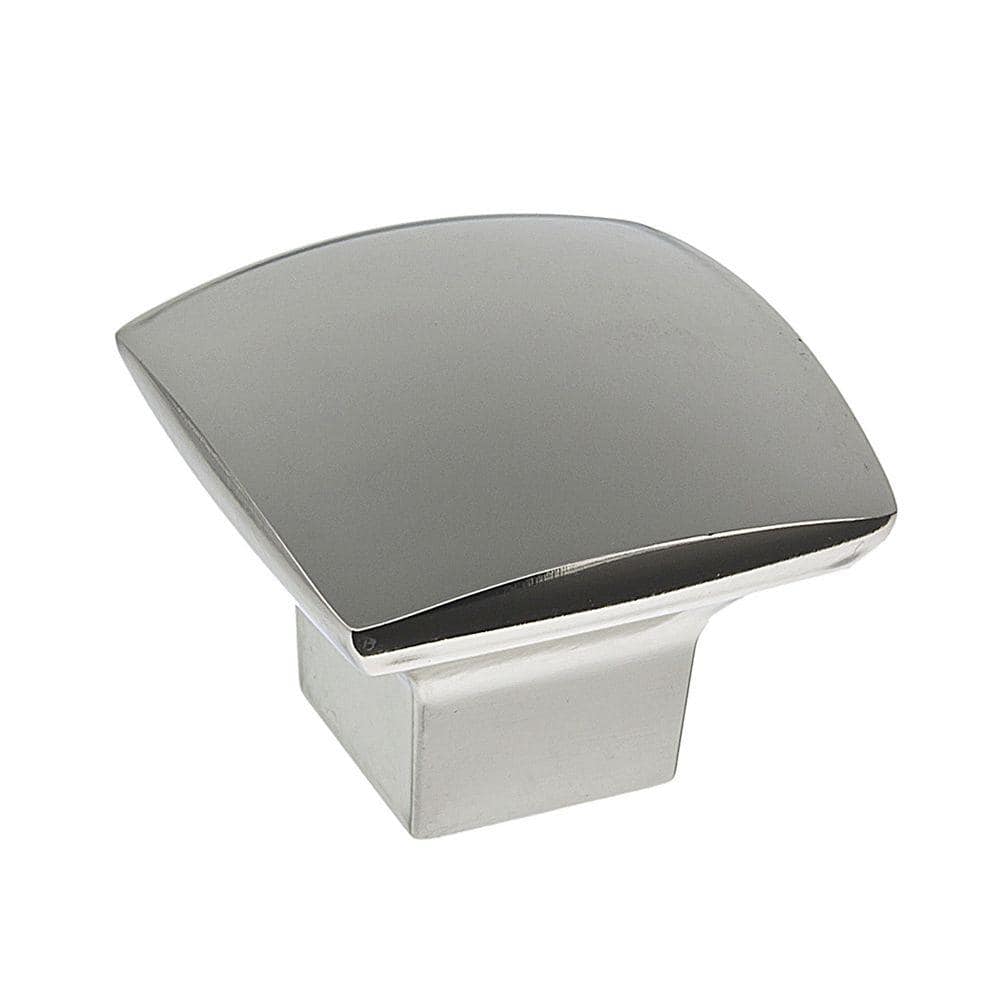 Weston Collection 1-1/4 in. (31 mm) Modern Polished Nickel Square Cabinet Knob price history on PriceWatchPro