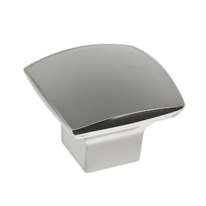 Weston Collection 1-1/4 in. (31 mm) x 1-1/4 in. (31 mm) Polished Nickel Contemporary Cabinet Knob
