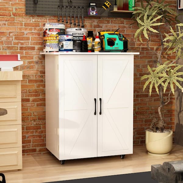 FUFU&GAGA 27.3 in. W x 34.4 in. H x 19 in. D Garage Cabinet