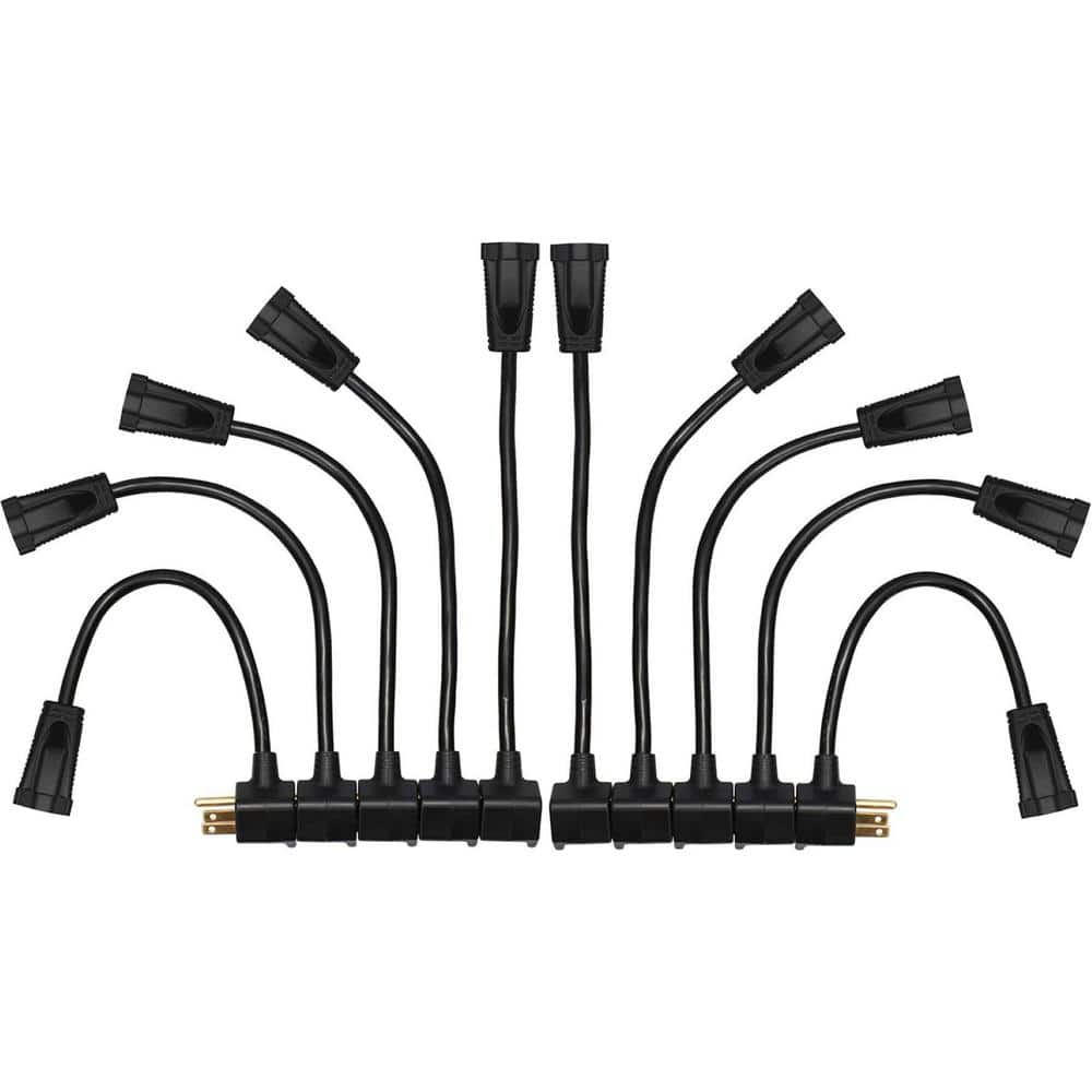 1 ft. 16 / Gauge 1-Conductor Indoor/Outdoor Prong Power Extension Cable Cor