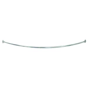 55 in. - 63 in. Steel Curved Shower Rod in Polished Chrome