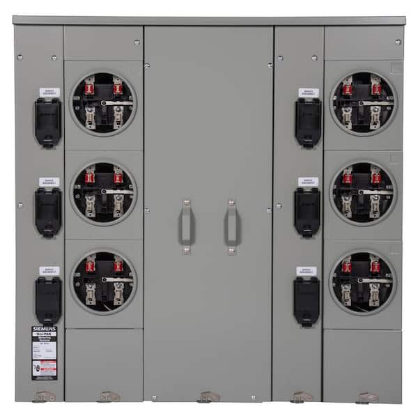 Siemens Uni-PAK 6-Gang 400 Amp Ring Style Multi-Family Metering