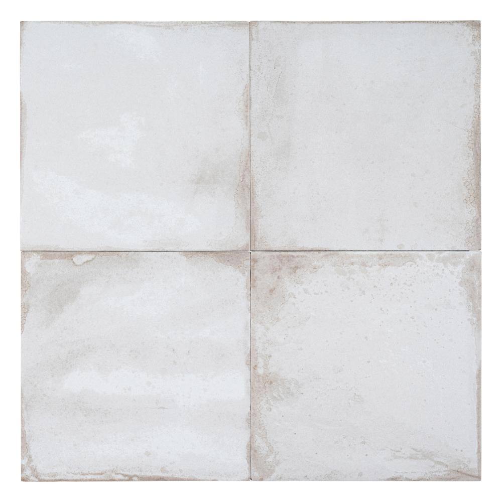 Poise 8" Matte White Porcelain Tile for Kitchen and Bathroom