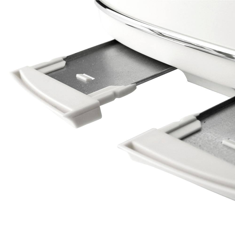 Ivory 4-Slice Wide Slot Stainless Steel Toaster with Crumb Tray