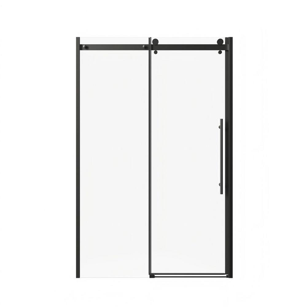 48 in. W x 72 in. H Sliding Framed Shower Door in Matte Black with Clear Glass price history on PriceWatchPro