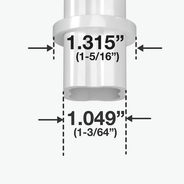 1-1/2 in. Sch 40 Furniture Grade PVC Pipe - White