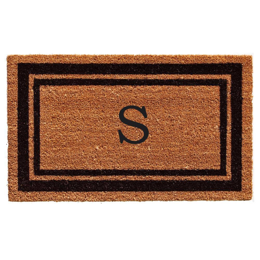 "Black Border 36"" x 72"" Monogram Doormat (Letter S)" price history on PriceWatchPro