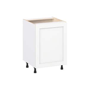 Milton 24 in. W x 24 in. D x 34.5 in. H Assembled Shaker Full Height Door Base Kitchen Cabinet in Bright White