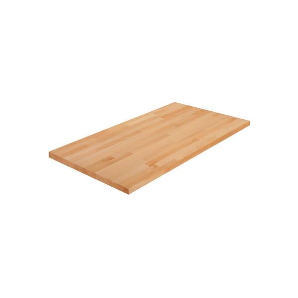 Hampton Bay 8 Ft L X 25 In D Unfinished Beech Butcher Block Standard Countertop In With 