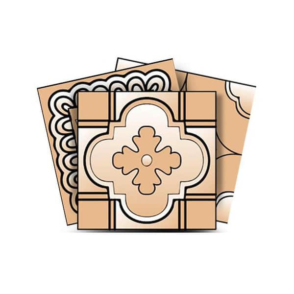 MI ALMA Brown and Black M5 12 in. x 12 in. Vinyl Peel and Stick Tile (24-Tiles, 24 sq. ft. / Pack)