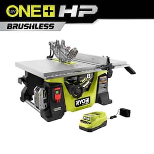 ONE+ HP 18V Brushless Cordless 8-1/4 in. Table Saw Kit with (2) 4.0 Ah HIGH PERFORMANCE Batteries and Charger