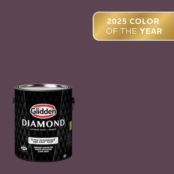 Glidden Diamond 1 gal. Purple Basil PPG1046-7 Flat Interior Paint with Primer