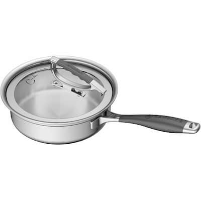 1.25 qt. Stainless Steel Saute Pan with Glass Lid