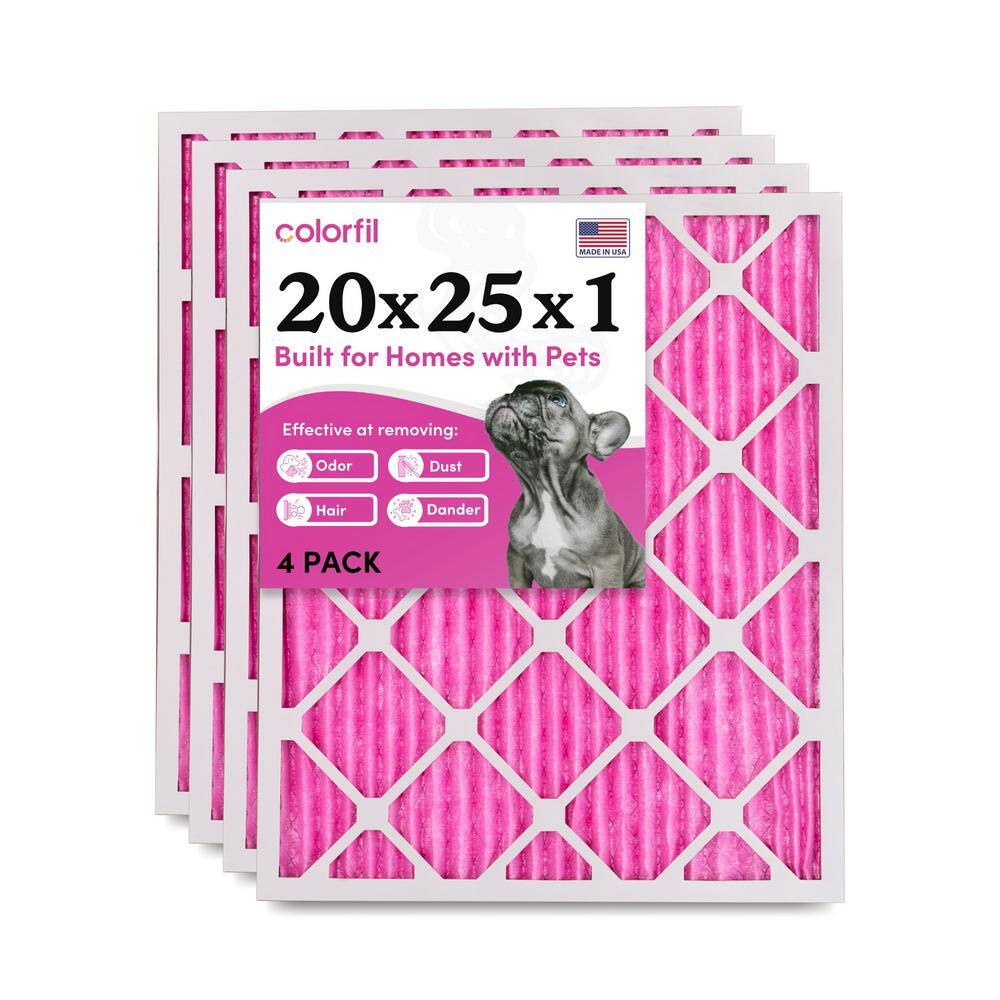20 in. x 25 in. x 1 in. Odor Removal and Color Changing Pleated Furnace Air Filter, MERV 8 (4-Pack) price history on PriceWatchPro