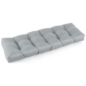 52 x 19 Outdoor Bench Cushion with Soft PP Cotton in Gray