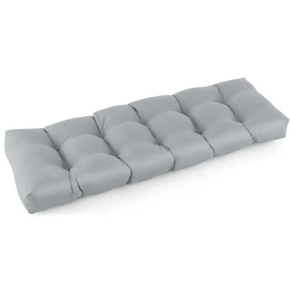 LIVIZA 52 x 19 Outdoor Bench Cushion with Soft PP Cotton in Gray