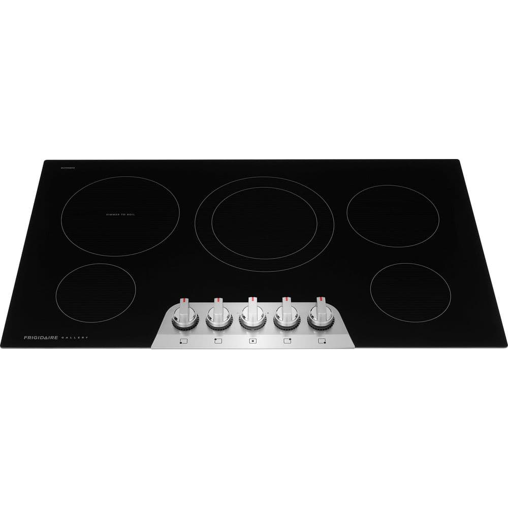 36 in. 5 Elements Electric Cooktop in Stainless Steel with 2-in-1 Dual Element