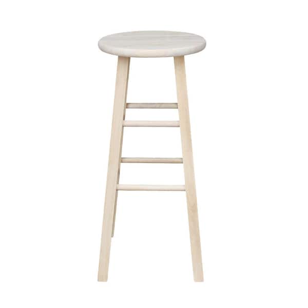 International Concepts 30 In Unfinished Wood Bar Stool 1s 530 The Home Depot In Unfinished Wood Bar Stool 1s 530, Unfinished Furniture Stools
