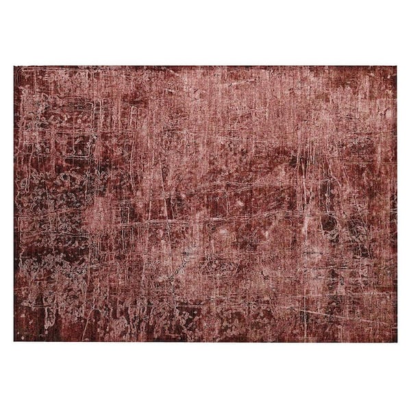 Merlot 2 ft. x 3 ft. Woven Abstract Rectangle Indoor/Outdoor Area Rug