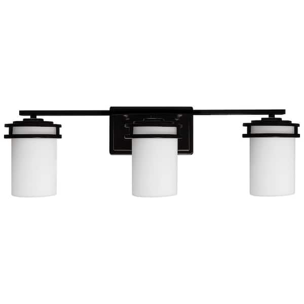 Lecoht 24 in. 3-Light Oil Rubbed Bronze Vintage Vanity Light Fixture