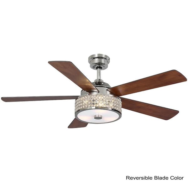 Led Polished Nickel Ceiling Fan With, How Much Are Ceiling Fans At Home Depot