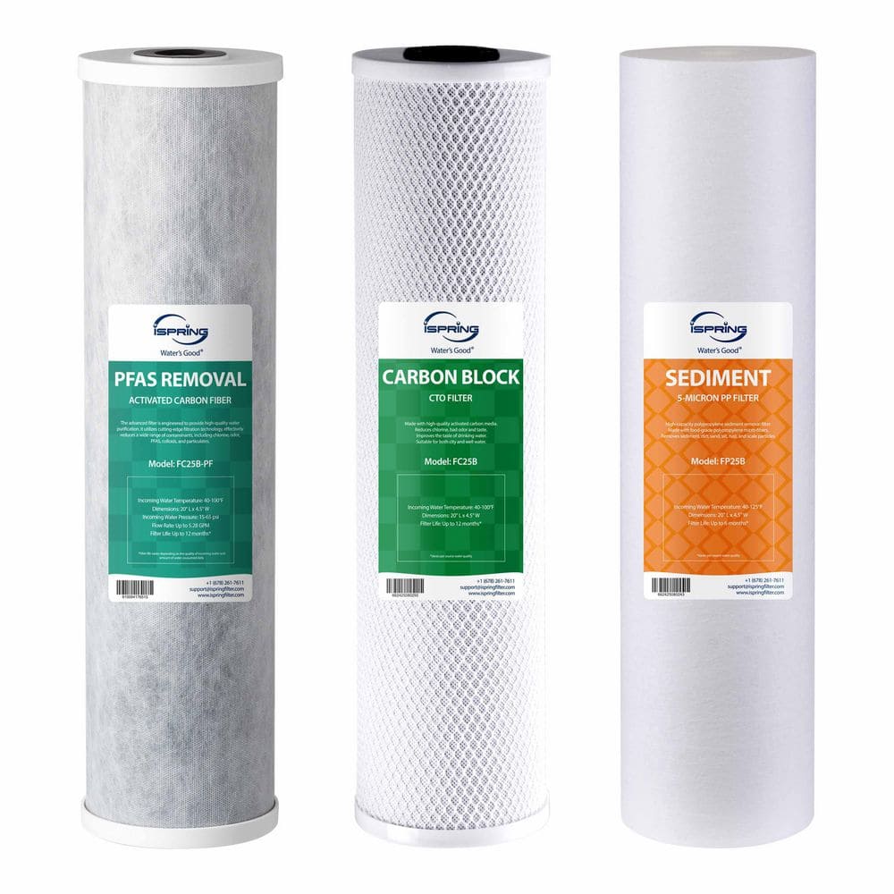F3WGB32BPF Whole House Water Filter, Removes up to 99% PFAS, Chlorine, Sediment, Taste, and Odor, Fits WGB32B-PF