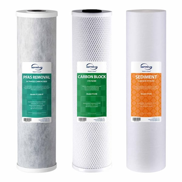 F3WGB32BPF Whole House Water Filter, Removes up to 99% PFAS, Chlorine, Sediment, Taste, and Odor, Fits WGB32B-PF