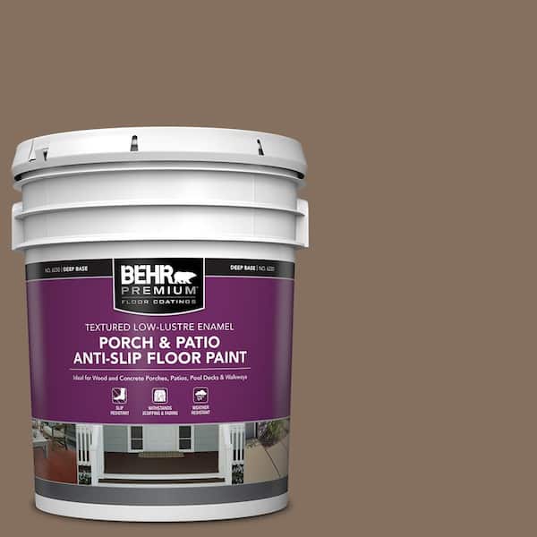 5 gal. #N230-6 Whiskey Barrel Textured Low-Lustre Enamel Interior/Exterior Porch and Patio Anti-Slip Floor Paint