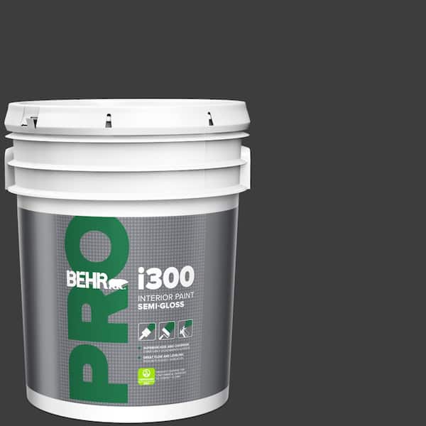 BEHR PRO 5 gal. #PPF-59 Raven Black Semi-Gloss Interior Paint
