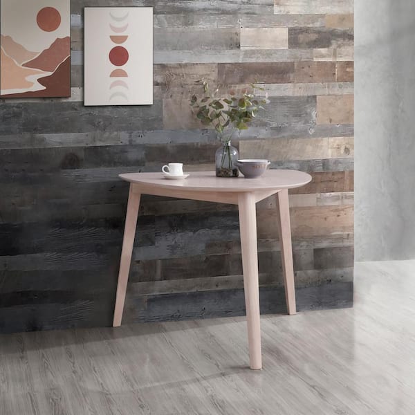 NEW CLASSIC HOME FURNISHINGS New Classic Furniture Oscar White Ash Wood Triangle 3 legs Corner Dining Table (Seats 2)